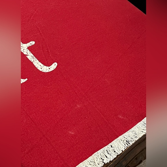 ๐Mud Pie Reversible Holiday Table Runner, 17" x 80", Red and Beige - Picture 7 of 14